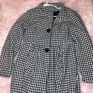 Bitten by Sarah Jessica Parker houndstooth trench jacket pea coat